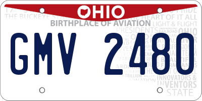 OH license plate GMV2480