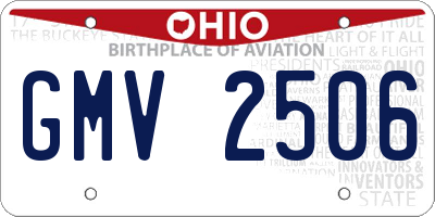 OH license plate GMV2506