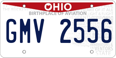 OH license plate GMV2556