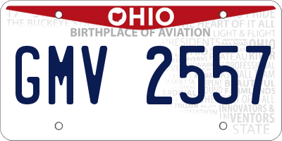OH license plate GMV2557