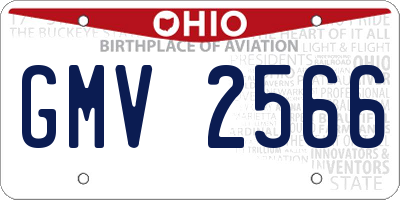 OH license plate GMV2566