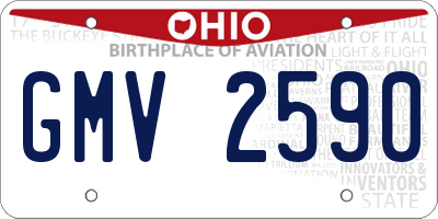OH license plate GMV2590