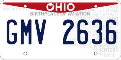 OH license plate GMV2636