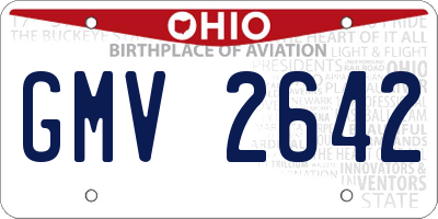OH license plate GMV2642