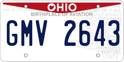 OH license plate GMV2643