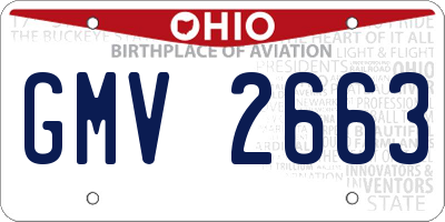 OH license plate GMV2663