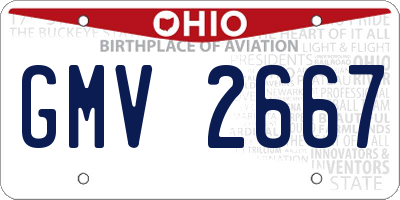OH license plate GMV2667