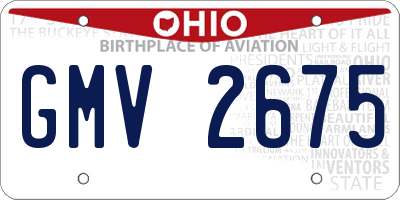 OH license plate GMV2675