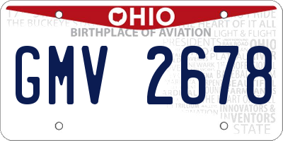 OH license plate GMV2678