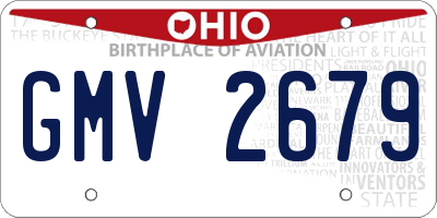 OH license plate GMV2679