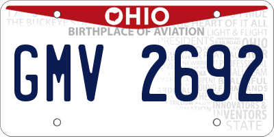 OH license plate GMV2692