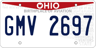 OH license plate GMV2697