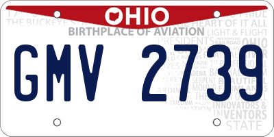 OH license plate GMV2739