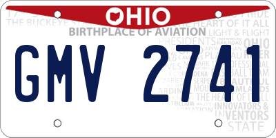 OH license plate GMV2741