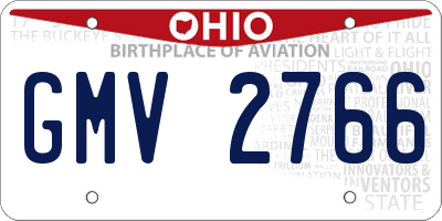 OH license plate GMV2766