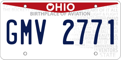 OH license plate GMV2771