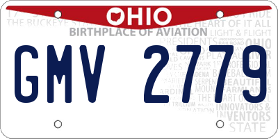 OH license plate GMV2779