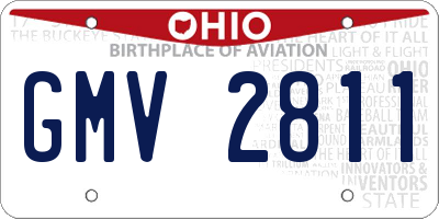 OH license plate GMV2811