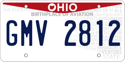 OH license plate GMV2812