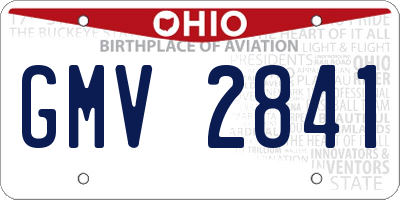 OH license plate GMV2841