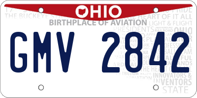 OH license plate GMV2842