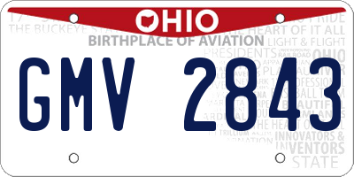 OH license plate GMV2843