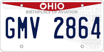 OH license plate GMV2864