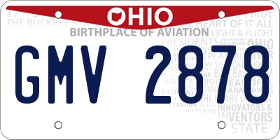 OH license plate GMV2878