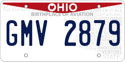 OH license plate GMV2879