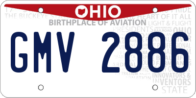 OH license plate GMV2886