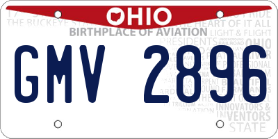 OH license plate GMV2896