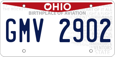 OH license plate GMV2902