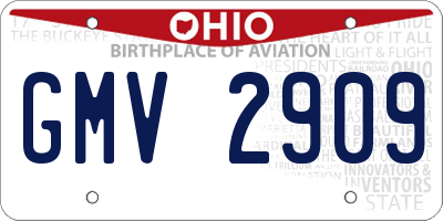 OH license plate GMV2909