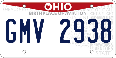 OH license plate GMV2938