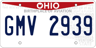 OH license plate GMV2939