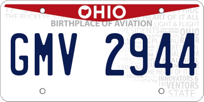 OH license plate GMV2944
