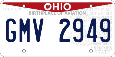 OH license plate GMV2949