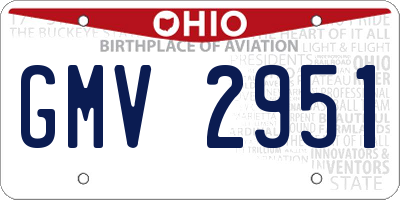 OH license plate GMV2951