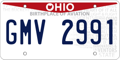 OH license plate GMV2991