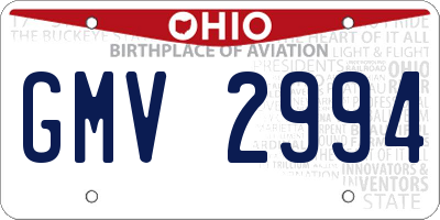 OH license plate GMV2994