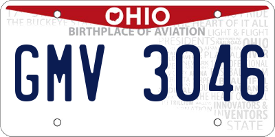 OH license plate GMV3046