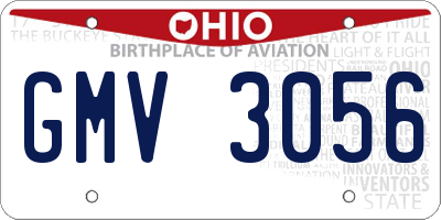 OH license plate GMV3056