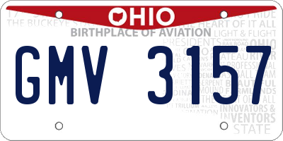 OH license plate GMV3157