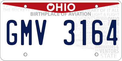 OH license plate GMV3164