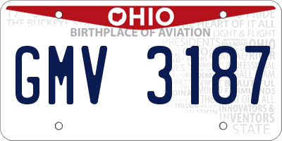 OH license plate GMV3187