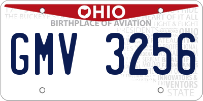 OH license plate GMV3256