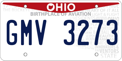 OH license plate GMV3273