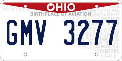 OH license plate GMV3277