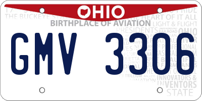 OH license plate GMV3306