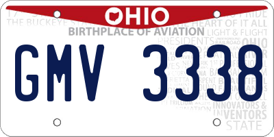 OH license plate GMV3338